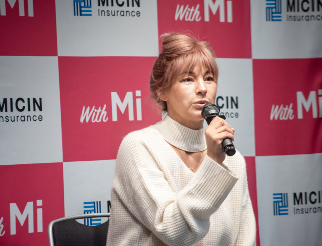 MICIN（マイシン）少額短期保険が開催したトークイベント「アンナ流 がん治療とライフスタイルUP術」に登壇した梅宮アンナ。